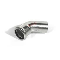 Presuojama cinkuoto plieno alkūnė RM Steelpress, vidus/išorė, Ø76.1, 45°
