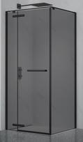 Dušo kabina PRESTIGE 90x90 juoda/pilka be pado