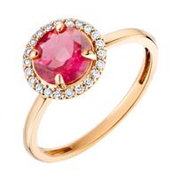 Auksinis žiedas moterims su topazu ir cirkoniais Brasco 62353, 17.5