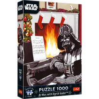 TREFL STAR WARS  Premium Plus Dėlionė „Kalėdos su Dartu Veideriu“ 1000 det.