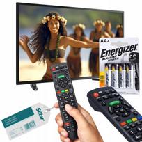 Išmaniojo (Smart TV) ir televizoriaus priedas Pakaitinis nuotolinio valdymo pultas N2QAYB000752, skirtas "Panasonic" televizoriui + "Energizer" AA baterijos 4 vnt.