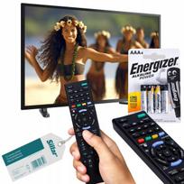Išmaniojo (Smart TV) ir televizoriaus priedas Pakaitinis nuotolinio valdymo pultas RM-ED047, skirtas "Sony Bravia" televizoriui + "Energizer" AAA baterijos 4 vnt.
