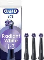 Oral-B iO Radiant White Black replacement brush heads, 3 pack, black (457118)