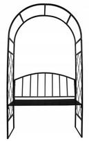 Metalinė vijoklinių augalų atrama - arka su suoliuku, 208 cm
