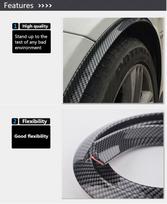 2 Pcs 150cm Carbon Fiber Color Car Fender Flare Eyebrow Protection Trim Strip