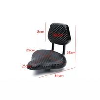 Triratis Didelė Minkšta Sėdynė Kalnų Dviratis Atlošas Balnas Elektrinės Transporto Priemonės Balnas su Atlošu Sėdynės Priedai one size fits all juoda