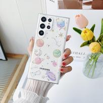 Planet Phone Case Is Suitable for Samsung S24FE S25EDGE S23 A36 A05S Transparent Rubber Drop Soft Case A 02S European Edition gray