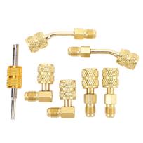 R410A adapterio rinkinys su vožtuvo šerdies išėmikliu 5/16 iki 1/4 colio ŠVOK šaltnešio žarnos adapteris R410A mini split oro kondicionieriui