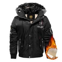 Vyriška lauko pūkinė striukė Trend Plus Parka Didelio dydžio paminkštinta 5XL striukė su gobtuvu Slim žieminis storas šiltas paltas L raudona