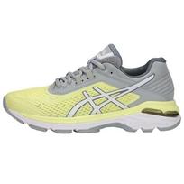 Asics GT-2000 6 Kvėpuojantys Patvarūs Žemi Bėgimo Bateliai Moteriški Sportbačiai Geltoni Pilki T855N-8501 38