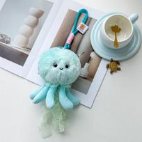 New Cute Jellyfish Pendant Plush Toy Doll Marine Cartoon Bag Hanging Ornament Keychain Doll 21 cm (0.14 kg)