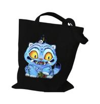 K-Pop Demon Hunters Eco Bag (Derpy Tiger · Saja Boys · Huntrix) (4 Options) # Black