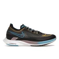Nike ZoomX Streakfly Tamsiai siera Chloro mėlyna Vyriški sportbačiai Juodi Balti DV1034-010 44.5