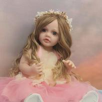 55cm Beautiful Soft Reborn Baby Toy Realistic Mini Baby Toy Reborn Child With Hair Entity Doll for Girl Toddler Birthday Gift 55cm