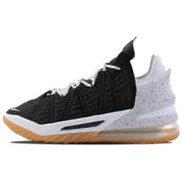 Nike LeBron 18 EP Black White Gum Men Sneakers Gum-Medium-Brown CQ9284-007 41