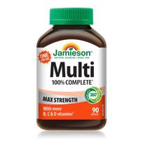 JAMIESON MULTI 100 Vitaminų ir mineralų kompleksas Max Strength, 90 tabl.
