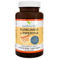 Medverita Kurkuminas + piperinas - 60 kapsulių