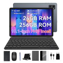 BESTTAB T20 Android 16 24GB RAM 256GB ROM Planšetinis kompiuteris 10 colių 1280x 800 FHD FHD ekranas Aštuonių branduolių T606 PC planšetinis kompiuteris su klaviatūra pilka