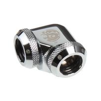Bitspower Multi-Link Adapter 90 Degree 12mm OD to 12mm OD Hardtube – shiny silver