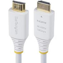 Startech 3M PREMIUM HDMI CABLE WHITE 10FT WHITE HDMI CORD/4K 60HZ/HDR HDMI2-CABLE-4K60-10W