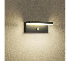 Brilagi-LED Lauko sieninis šviestuvas su jutikliu TESSI LED/10W/230V juodas IP54