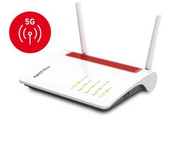 Box FRITZ! 6850 5G wireless router Gigabit Ethernet Dual-band (2.4 GHz / 5 GHz) Black, Red, White