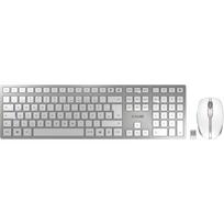 CHERRY DW 9100 SLIM keyboard Mouse included Universal RF Wireless + Bluetooth QWERTZ German Silver