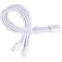 Netzteil-Verlängerungskabel SST-PP07E-EPS8W-V2, EPS 12V 8pin (4+4) (weiß, 30cm)