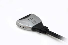LevelOne 2-Port USB DVI-D Single Link Cable KVM Switch, audio support