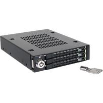 ICY DOCK - ToughArmor - MB993SK-B - 3x 2,5  SATA HDD & SSD in 1x 3.5 Einbauschacht Vollmetall-Wechselrahmen mit Sicherheitsschloss