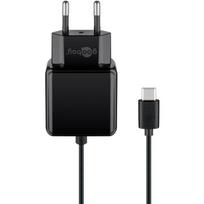 Goobay USB-C USB Ladegerät 3.0 A, Schwarz, 1.5 m - Netzteil für viele Kleingeräte mit USB-C™ Anschluss wie z.B. Smartphones (45040)