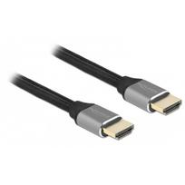 Delock - Ultra High Speed - HDMI-Kabel - HDMI männlich zu HDMI männlich - 2,0m - Dreifachisolierung - Grau - hauchvergoldete Kontakte, unterstützt 8K 60 Hz (7680 x 4320) (83996)
