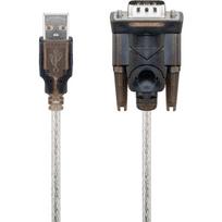 Goobay USB seriell RS232 Konverter, Transparent 1,5m, USB 2.0-Stecker (Typ A) > D-SUB/RS-232-Stecker (9-polig)