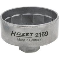Ölfilterschlüssel 2169, 3/8 und Sechskant 27mm, Steckschlüssel für Ölfilter 14kant, 74,4mm