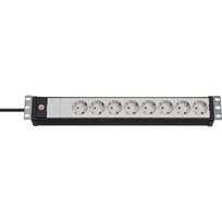 Premium-Line Steckdosenleiste 8-fach, 19 Format (schwarz/hellgrau, 1,5 HE, 3 Meter)