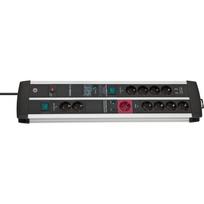 Premium-Protect-Line Steckdosenleiste 11-fach Duo (schwarz/silber, 3 Meter, 120.000A Überspannungsschutz, 1 Main- und 4 Follow-Steckdosen, 2x USB)