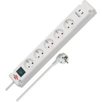 Bremounta Steckdosenleiste 5-fach, 2x USB-C (weiß, 3 Meter Kabel, 2x USB, mit Sicherheitsschalter)