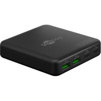 USB-C Multiport-Tischladegerät, PD, GaN, 100 Watt (schwarz, 2x USB-C, 2x USB-A, Power Delivery, QuickCharge 3.0)