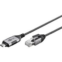 Goobay Ethernet-Kabel USB-C 3.1 auf RJ45 Slim 1 m - verbindet Router Modem oder (74401)