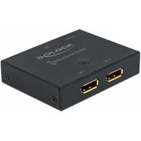 DeLock DisplayPort 2 - 1 Switch bidirectional 8K 30 Hz - Video/Audio-Schalter - 2 x DisplayPort - Desktop