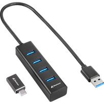 Sharkoon 4044951037582 Schnittstellen-Hub USB 3.2 Gen 1 (3.1 Gen 1) Type-C 5000Mbit/s Schwarz (4044951037582)
