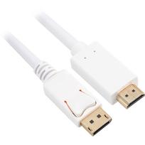 Sharkoon Adapterkabel Displayport 1.2> HDMI 4K weiss 3 Meter