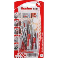Dübel DUOPOWER 8x40 RB K (hellgrau/rot, 8 Stück, mit Schraube und Aufklebern)