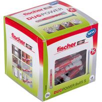 Dübel DUOPOWER 8x65 S LD (hellgrau/rot, 25 Stück, mit Schraube)