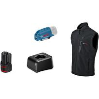 Heat+Jacket GHV 12+18V Kit Größe 3XL, Arbeitskleidung schwarz, inkl. Ladegerät GAL 12V-20 Professional, 1x Akku GBA 12V 2.0Ah