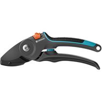 Gartenschere PremiumCut Pro - Trockenes Holz (grau/türkis, Amboss)