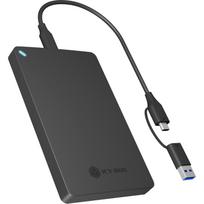 IB-201T-CU31 2.5 SATA HDD/SSD Gehäuse, Laufwerksgehäuse schwarz, mit USB Type-C/Type-A Combokabel