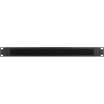 Inter-Tech - Kabel-Aufbewahrungsleiste mit Bürstenstreifen - Schwarz - 1U - 48.3 cm (19)