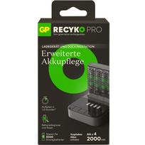 USB Akkuladegerät RECYKO PRO P461, 4 Ladeslots, inkl. Docking Station D461 (grau, inkl. 4x GP RECYKO PRO Akkus AA 2.000mAh)