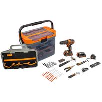 Akku-Schlagbohrschrauber BCKSB04, 18Volt (orange/schwarz, 2x Li-Ionen Akku 1,5Ah, Aufbewahrungsbox, 78-teiliges Zubehör-Set)
